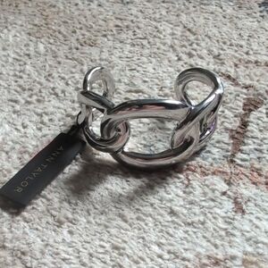 Ann Taylor Silver Swirl Cuff Bracelet